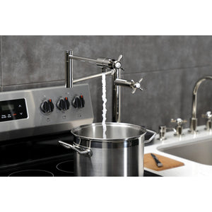 Essex KS4706BEX Single-Hole Deck Mount Pot Filler, Polished Nickel