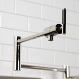 Kaiser KS4706CKL Single-Hole Deck Mount Pot Filler, Polished Nickel