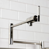 Kaiser KS4706CKL Single-Hole Deck Mount Pot Filler, Polished Nickel