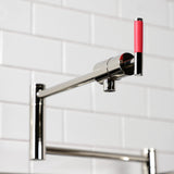 Kaiser KS4706CKL Single-Hole Deck Mount Pot Filler, Polished Nickel
