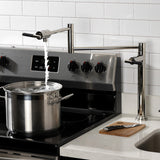 Kaiser KS4706CKL Single-Hole Deck Mount Pot Filler, Polished Nickel