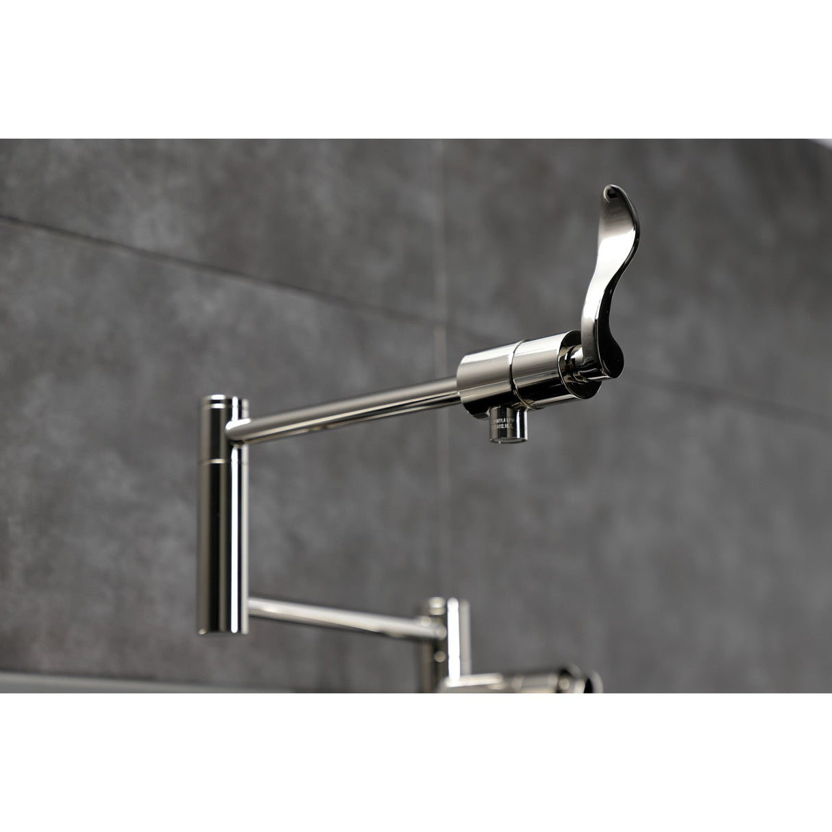 NuWave KS4706DFL Single-Hole Deck Mount Pot Filler, Polished Nickel