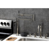 Kaiser KS4706DKL Single-Hole Deck Mount Pot Filler, Polished Nickel