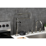 Kaiser KS4706DKL Single-Hole Deck Mount Pot Filler, Polished Nickel