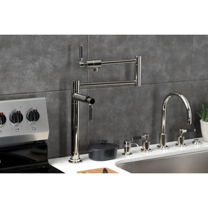 Kaiser KS4706DKL Single-Hole Deck Mount Pot Filler, Polished Nickel