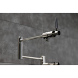 Kaiser KS4706DKL Single-Hole Deck Mount Pot Filler, Polished Nickel