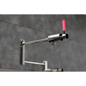Kaiser KS4706DKL Single-Hole Deck Mount Pot Filler, Polished Nickel