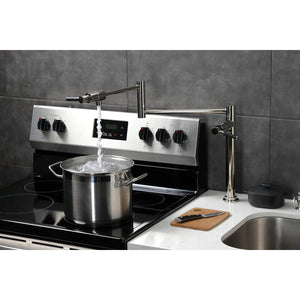 Kaiser KS4706DKL Single-Hole Deck Mount Pot Filler, Polished Nickel