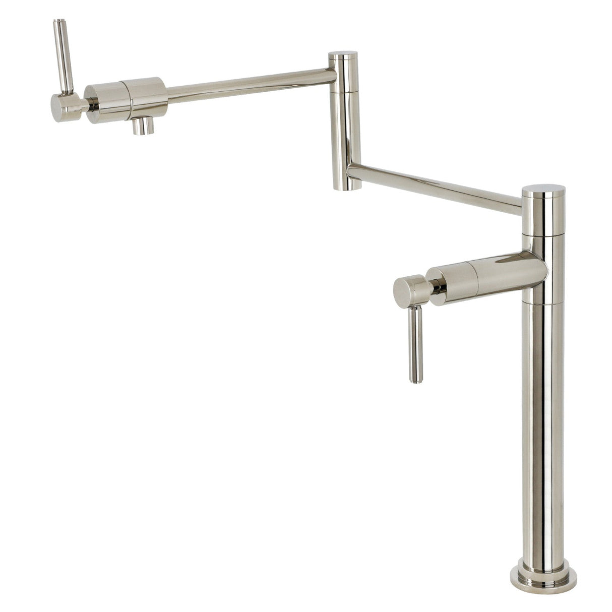 Concord KS4706DL Single-Hole Deck Mount Pot Filler, Polished Nickel