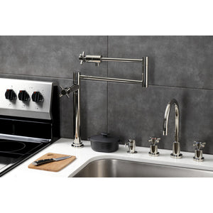 Concord KS4706DX Single-Hole Deck Mount Pot Filler, Polished Nickel