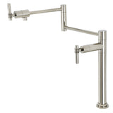 Milano KS4706ML Single-Hole Deck Mount Pot Filler, Polished Nickel