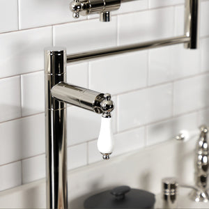 Metropolitan KS4706PL Single-Hole Deck Mount Pot Filler, Polished Nickel