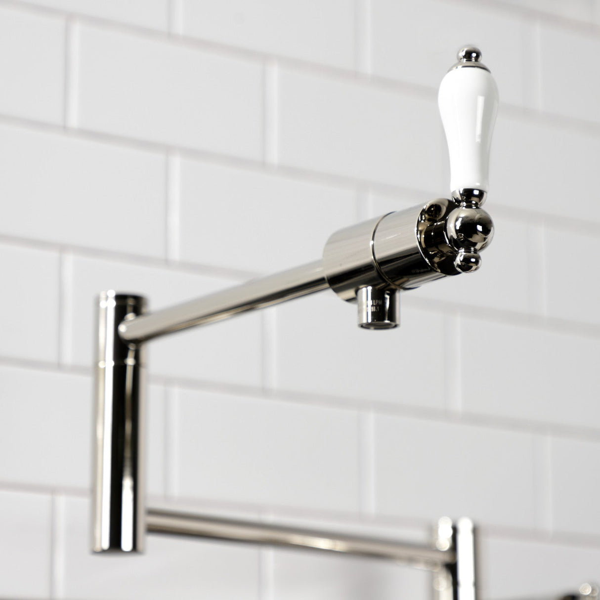 Metropolitan KS4706PL Single-Hole Deck Mount Pot Filler, Polished Nickel