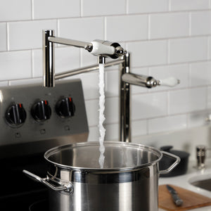 Metropolitan KS4706PL Single-Hole Deck Mount Pot Filler, Polished Nickel