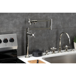 Millennium KS4706ZX Single-Hole Deck Mount Pot Filler, Polished Nickel