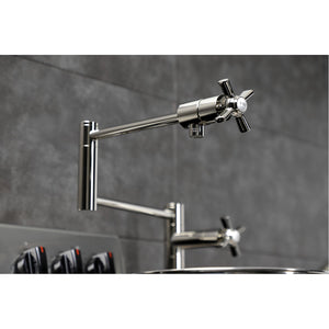 Millennium KS4706ZX Single-Hole Deck Mount Pot Filler, Polished Nickel