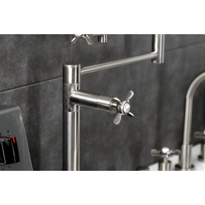 Essex KS4708BEX Single-Hole Deck Mount Pot Filler, Brushed Nickel