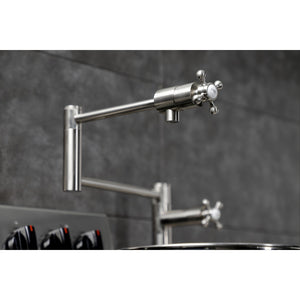 Metropolitan KS4708BX Single-Hole Deck Mount Pot Filler, Brushed Nickel