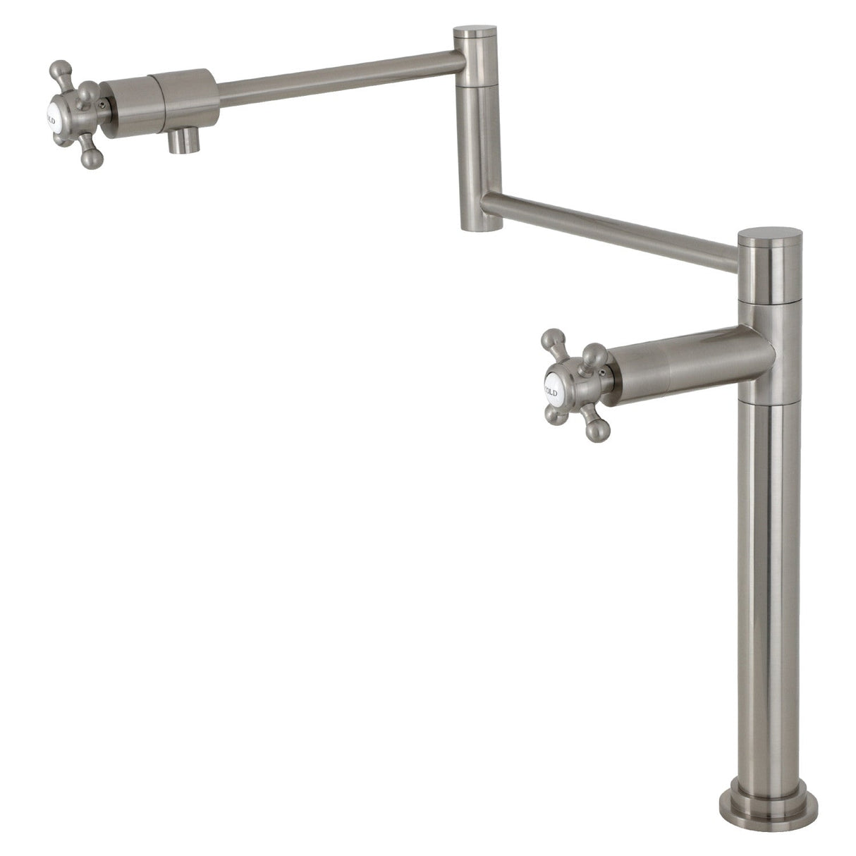 Metropolitan KS4708BX Single-Hole Deck Mount Pot Filler, Brushed Nickel