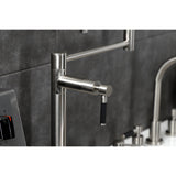Kaiser KS4708DKL Single-Hole Deck Mount Pot Filler, Brushed Nickel