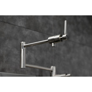 Concord KS4708DL Single-Hole Deck Mount Pot Filler, Brushed Nickel