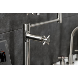 Concord KS4708DX Single-Hole Deck Mount Pot Filler, Brushed Nickel