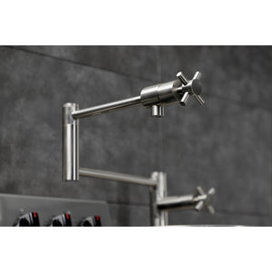 Concord KS4708DX Single-Hole Deck Mount Pot Filler, Brushed Nickel