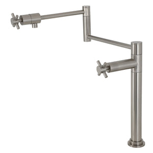 Concord KS4708DX Single-Hole Deck Mount Pot Filler, Brushed Nickel
