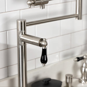 Duchess KS4708PKL Single-Hole Deck Mount Pot Filler, Brushed Nickel