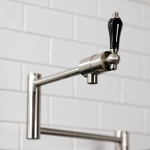 Duchess KS4708PKL Single-Hole Deck Mount Pot Filler, Brushed Nickel