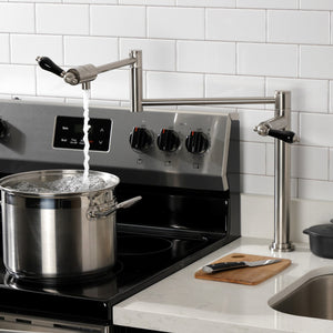 Duchess KS4708PKL Single-Hole Deck Mount Pot Filler, Brushed Nickel