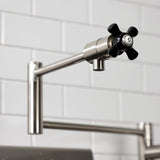 Duchess KS4708PKX Single-Hole Deck Mount Pot Filler, Brushed Nickel