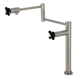 Duchess KS4708PKX Single-Hole Deck Mount Pot Filler, Brushed Nickel