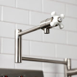 Metropolitan KS4708PX Single-Hole Deck Mount Pot Filler, Brushed Nickel