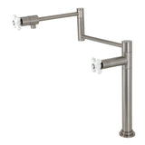 Metropolitan KS4708PX Single-Hole Deck Mount Pot Filler, Brushed Nickel