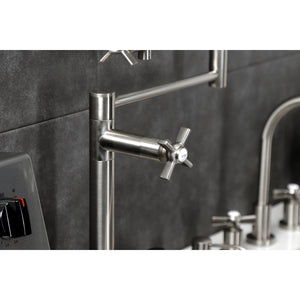 Millennium KS4708ZX Single-Hole Deck Mount Pot Filler, Brushed Nickel