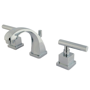 Claremont KS4941CQL Two-Handle 3-Hole Deck Mount Widespread Bathroom Faucet with Brass Pop-Up, Polished Chrome