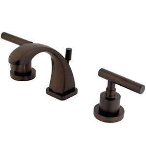 Manhattan KS4945CML Two-Handle 3-Hole Deck Mount Widespread Bathroom Faucet with Brass Pop-Up, Oil Rubbed Bronze