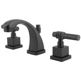 Milano KS4945QL Two-Handle 3-Hole Deck Mount Widespread Bathroom Faucet with Brass Pop-Up, Oil Rubbed Bronze