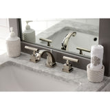 Claremont KS4946CQL Two-Handle 3-Hole Deck Mount Widespread Bathroom Faucet with Brass Pop-Up, Polished Nickel