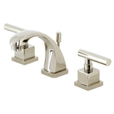 Claremont KS4946CQL Two-Handle 3-Hole Deck Mount Widespread Bathroom Faucet with Brass Pop-Up, Polished Nickel