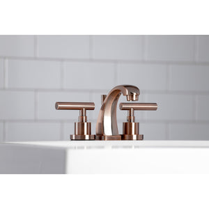 Manhattan KS494CMLAC Two-Handle 3-Hole Deck Mount Widespread Bathroom Faucet with Brass Pop-Up, Antique Copper