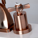 Millennium KS494ZXAC Two-Handle 3-Hole Deck Mount Widespread Bathroom Faucet with Brass Pop-Up, Antique Copper
