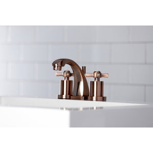 Millennium KS494ZXAC Two-Handle 3-Hole Deck Mount Widespread Bathroom Faucet with Brass Pop-Up, Antique Copper
