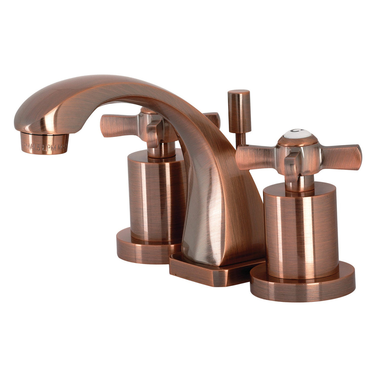 Millennium KS494ZXAC Two-Handle 3-Hole Deck Mount Widespread Bathroom Faucet with Brass Pop-Up, Antique Copper