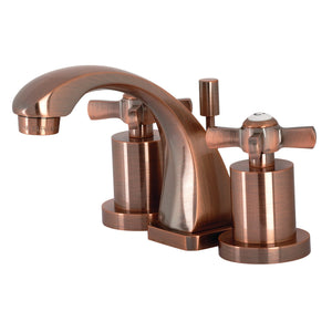 Millennium KS494ZXAC Two-Handle 3-Hole Deck Mount Widespread Bathroom Faucet with Brass Pop-Up, Antique Copper