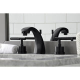 Kaiser KS4980CKL Two-Handle Deck Mount Widespread Bathroom Faucet with Brass Pop-Up, Matte Black