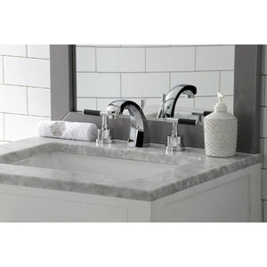 Kaiser KS4981CKL Two-Handle Deck Mount Widespread Bathroom Faucet with Brass Pop-Up, Polished Chrome