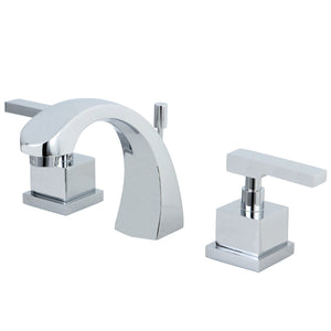 Executive KS4981QLL Two-Handle 3-Hole Deck Mount Widespread Bathroom Faucet with Brass Pop-Up, Polished Chrome