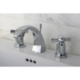 Millennium KS4981ZX Two-Handle 3-Hole Deck Mount Widespread Bathroom Faucet with Brass Pop-Up, Polished Chrome